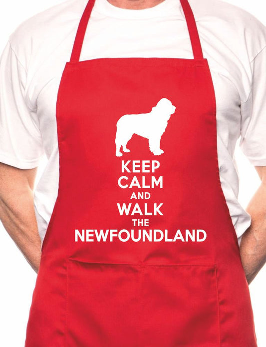 Keep Calm Walk The Newfoundland Dog Lover BBQ Cooking Novelty Apron