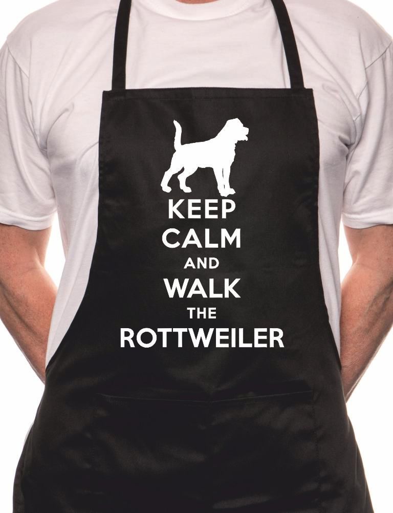 Keep Calm Walk The Rotweiller Dog Lover BBQ Cooking Apron