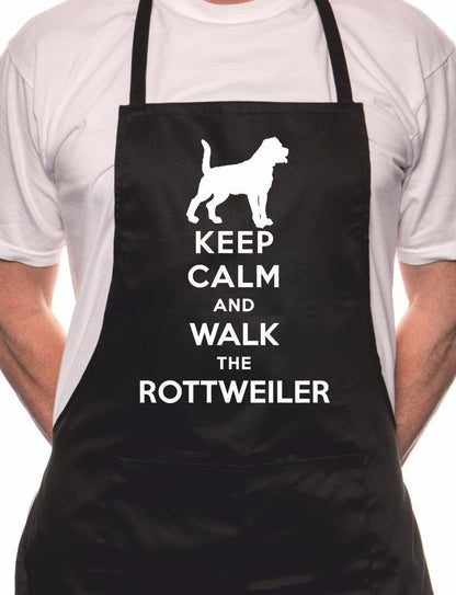 Keep Calm Walk The Rotweiller Dog Lover BBQ Cooking Apron