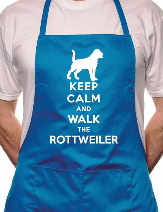 Keep Calm Walk The Rotweiller Dog Lover BBQ Cooking Apron