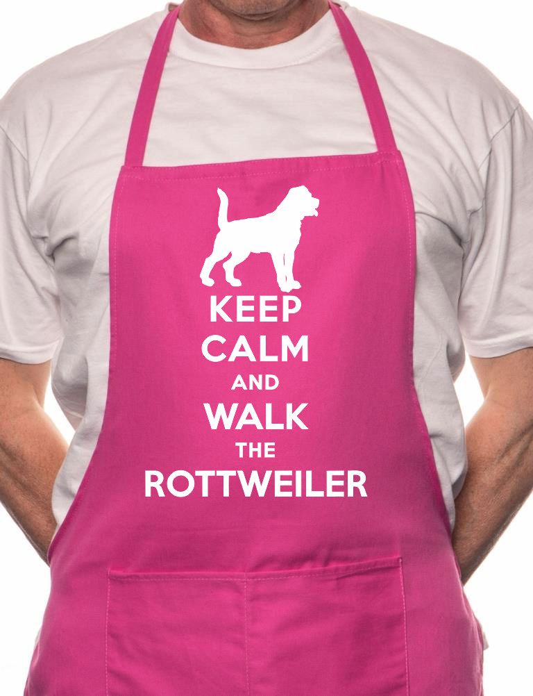 Keep Calm Walk The Rotweiller Dog Lover BBQ Cooking Apron