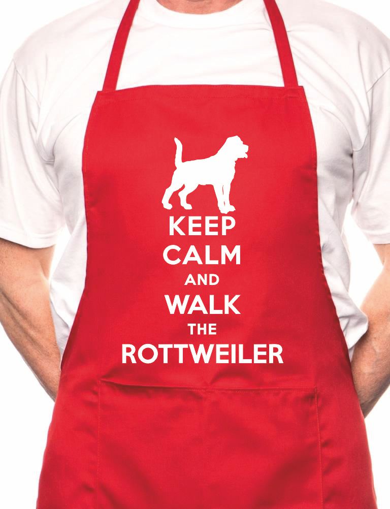 Keep Calm Walk The Rotweiller Dog Lover BBQ Cooking Apron