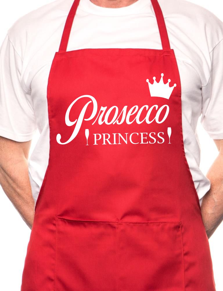 Prosecco Princess BBQ Cooking Apron