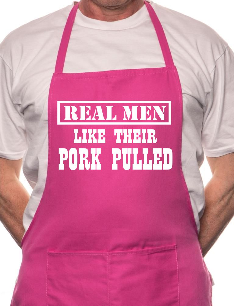 Real Men Like Pork Funny BBQ Cooking Novelty Apron