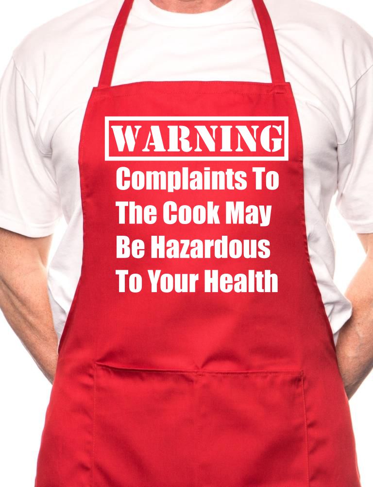 Warning Complaints To Cook Fathers Day BBQ Cooking Apron