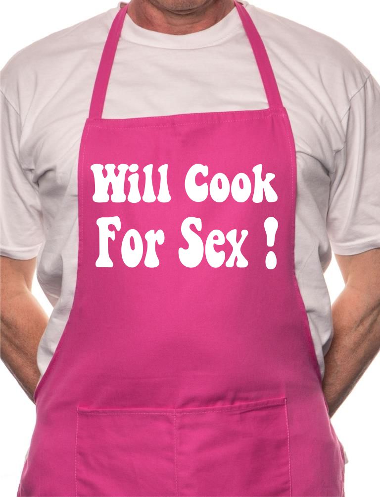 Will Cook For Sex Funny BBQ Cooking Novelty Apron