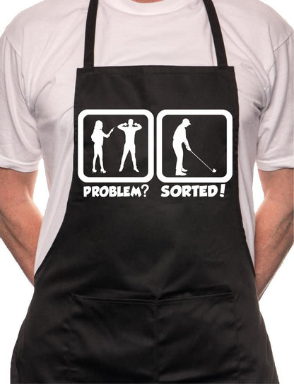 Problem Sorted Playing Golf BBQ Cooking Apron