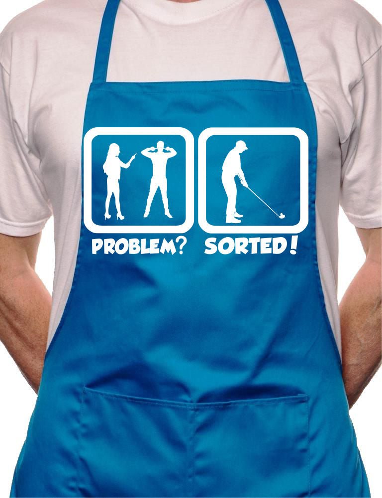 Problem Sorted Playing Golf BBQ Cooking Apron