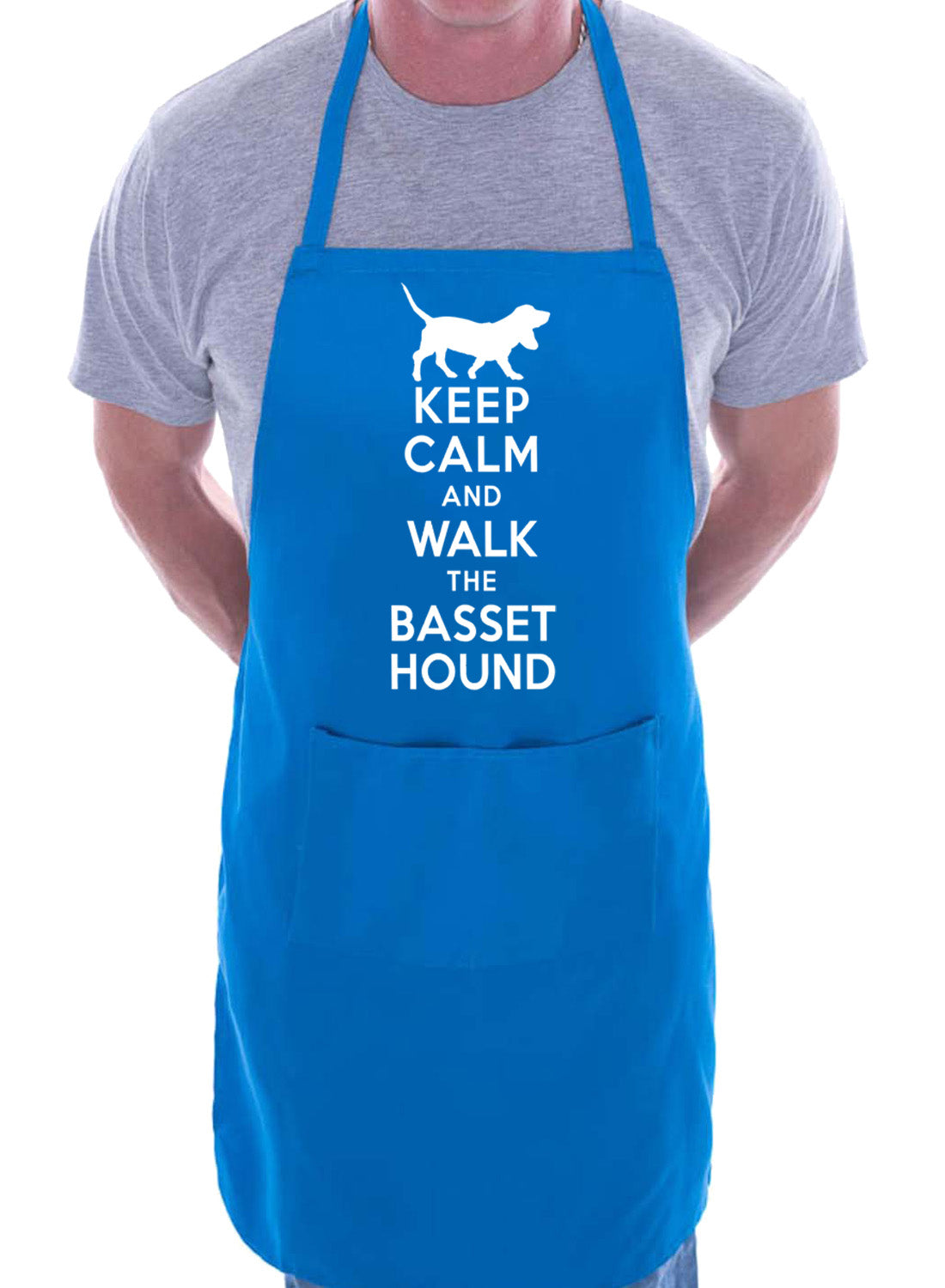 Keep Calm and Walk Bassett Hound Dog BBQ Cooking Apron