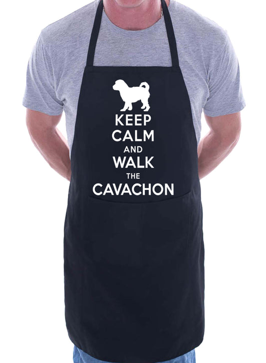 Keep Calm and Walk Cavachon Dog BBQ Cooking Apron