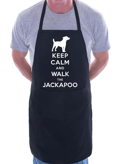 Keep Calm and Walk The Jackapoo Dog BBQ Cooking Apron