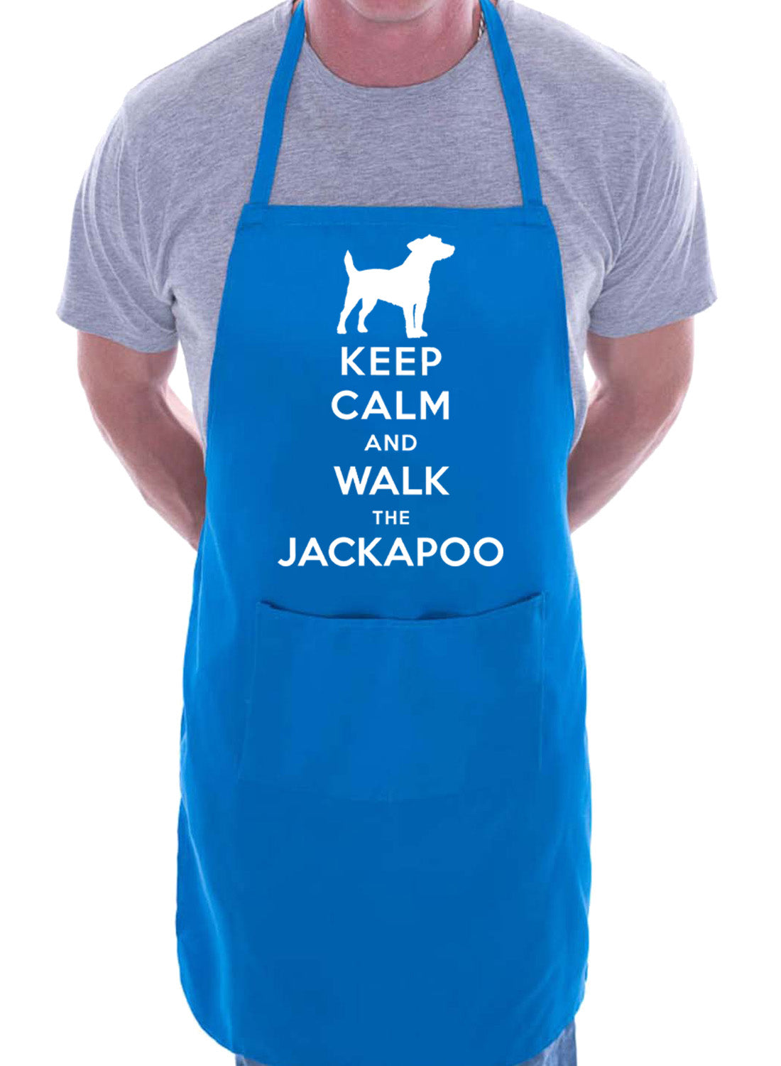 Keep Calm and Walk The Jackapoo Dog BBQ Cooking Apron