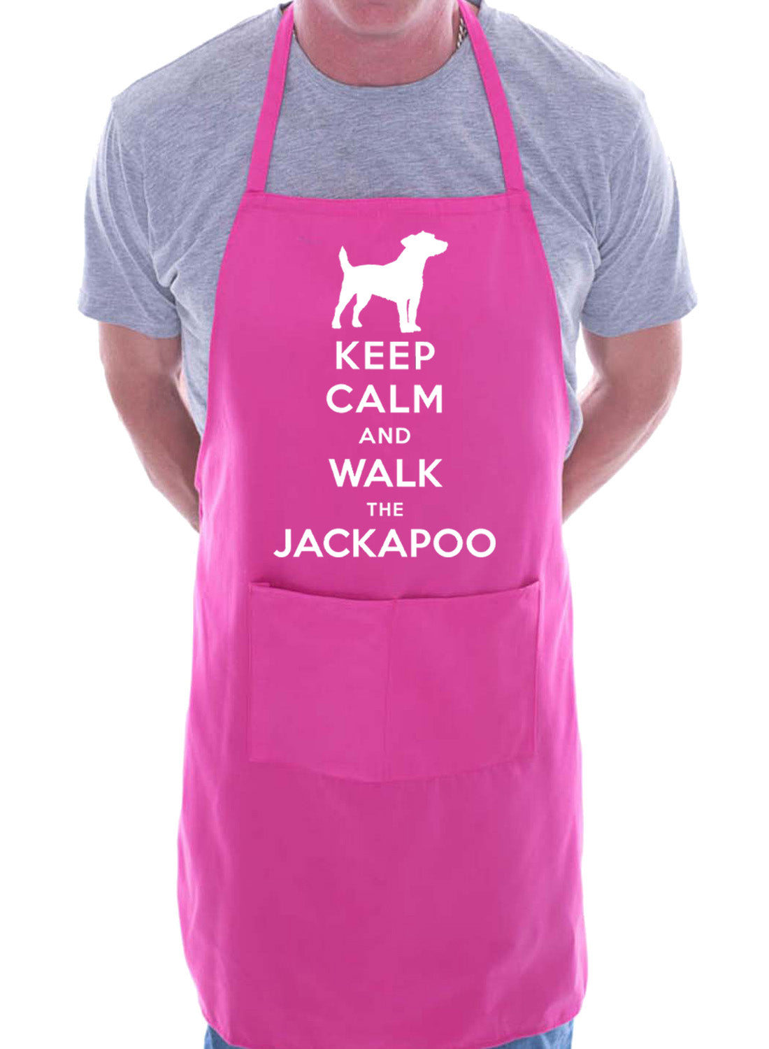 Keep Calm and Walk The Jackapoo Dog BBQ Cooking Apron