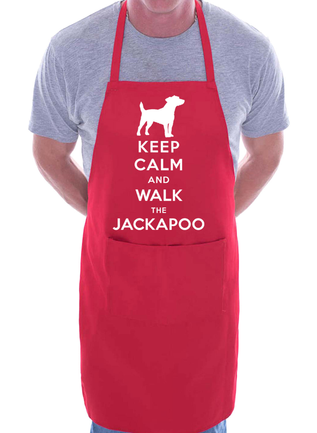 Keep Calm and Walk The Jackapoo Dog BBQ Cooking Apron