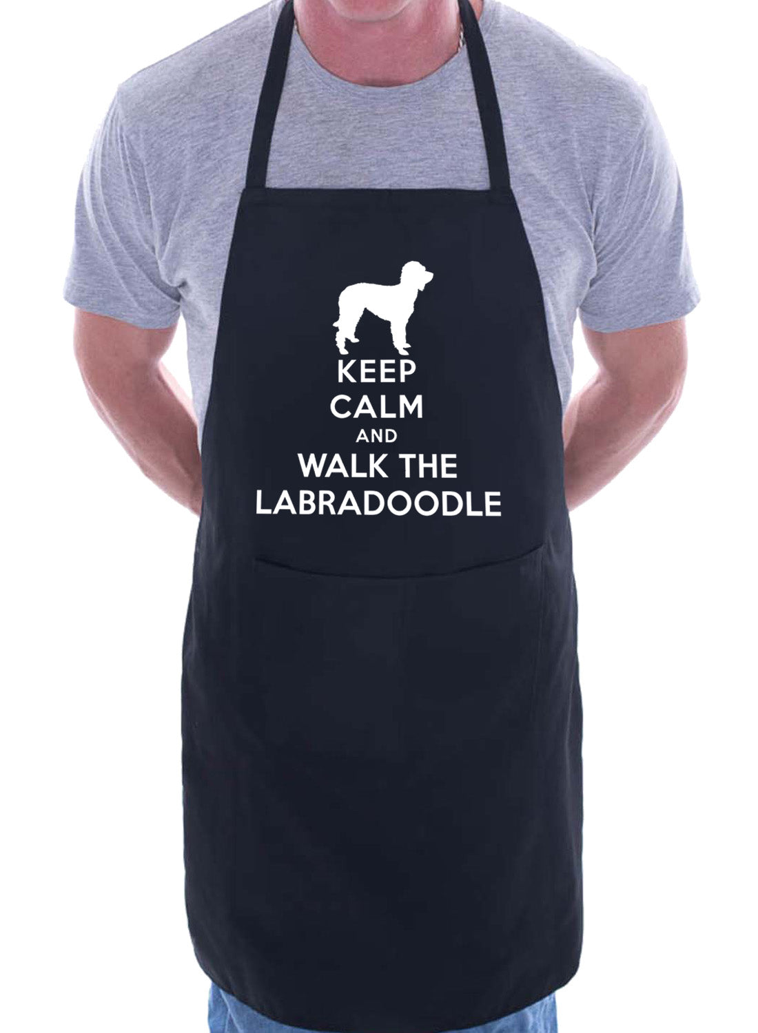 Keep Calm and Walk Labradoodle Dog BBQ Cooking Apron