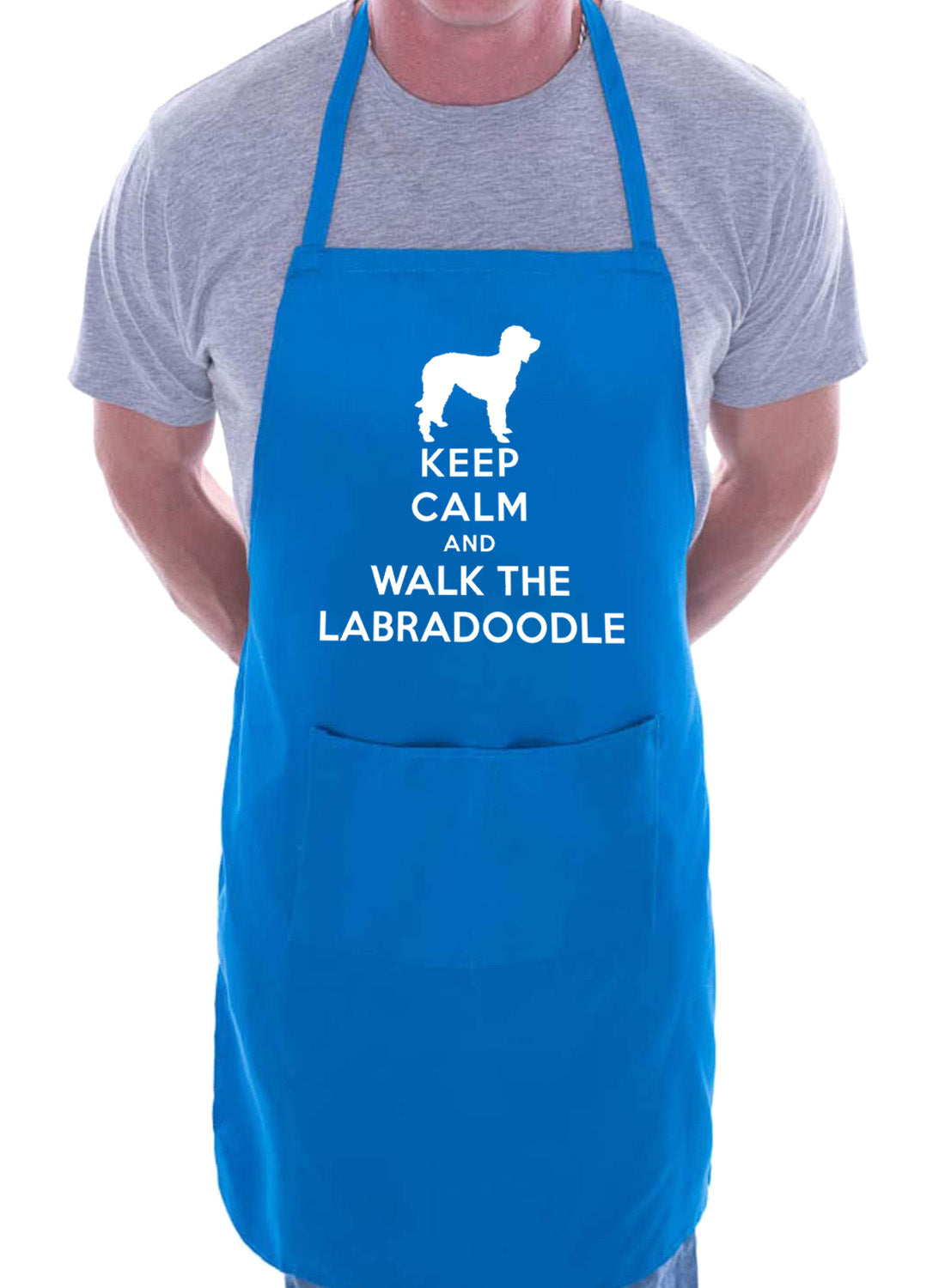 Keep Calm and Walk Labradoodle Dog BBQ Cooking Apron