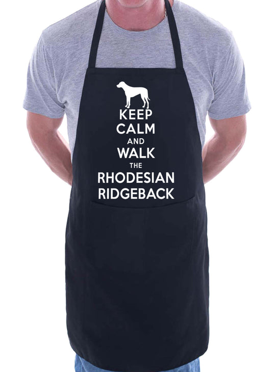 Keep Calm and Walk Rhodesian Ridgeback Dog Funny BBQ Novelty Cooking Apron