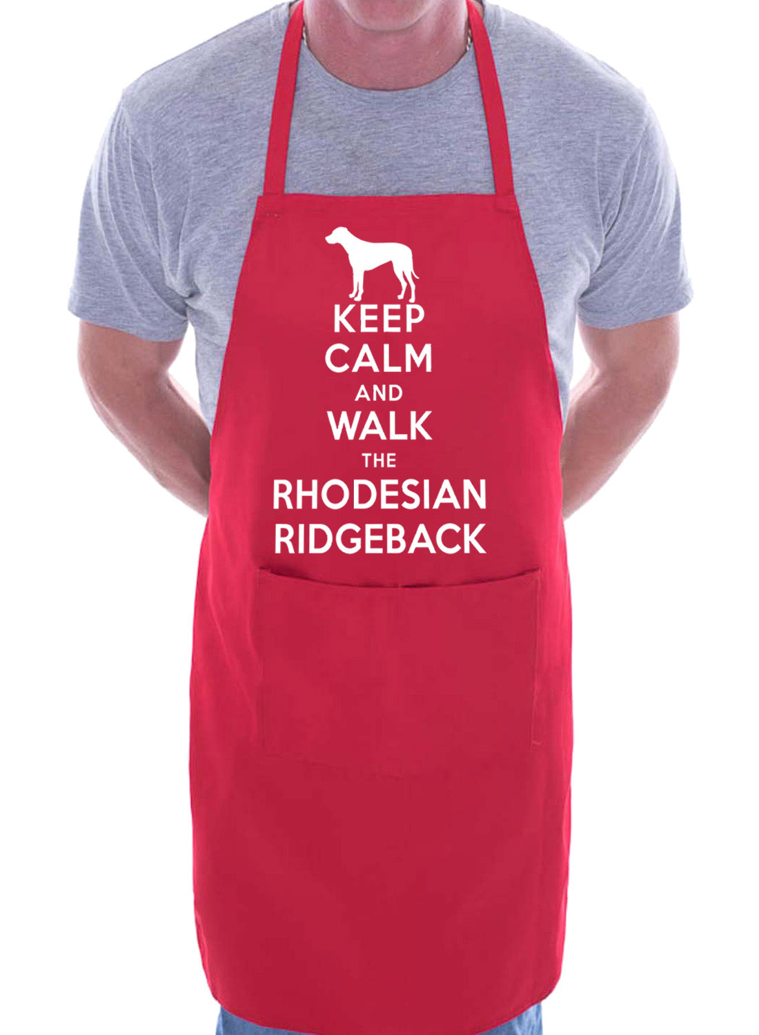 Keep Calm and Walk Rhodesian Ridgeback Dog Funny BBQ Novelty Cooking Apron