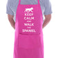 Keep Calm and Walk The Spaniel Dog Funny BBQ Novelty Cooking Apron
