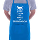 Keep Calm and Walk The Springador Dog Funny BBQ Novelty Cooking Apron