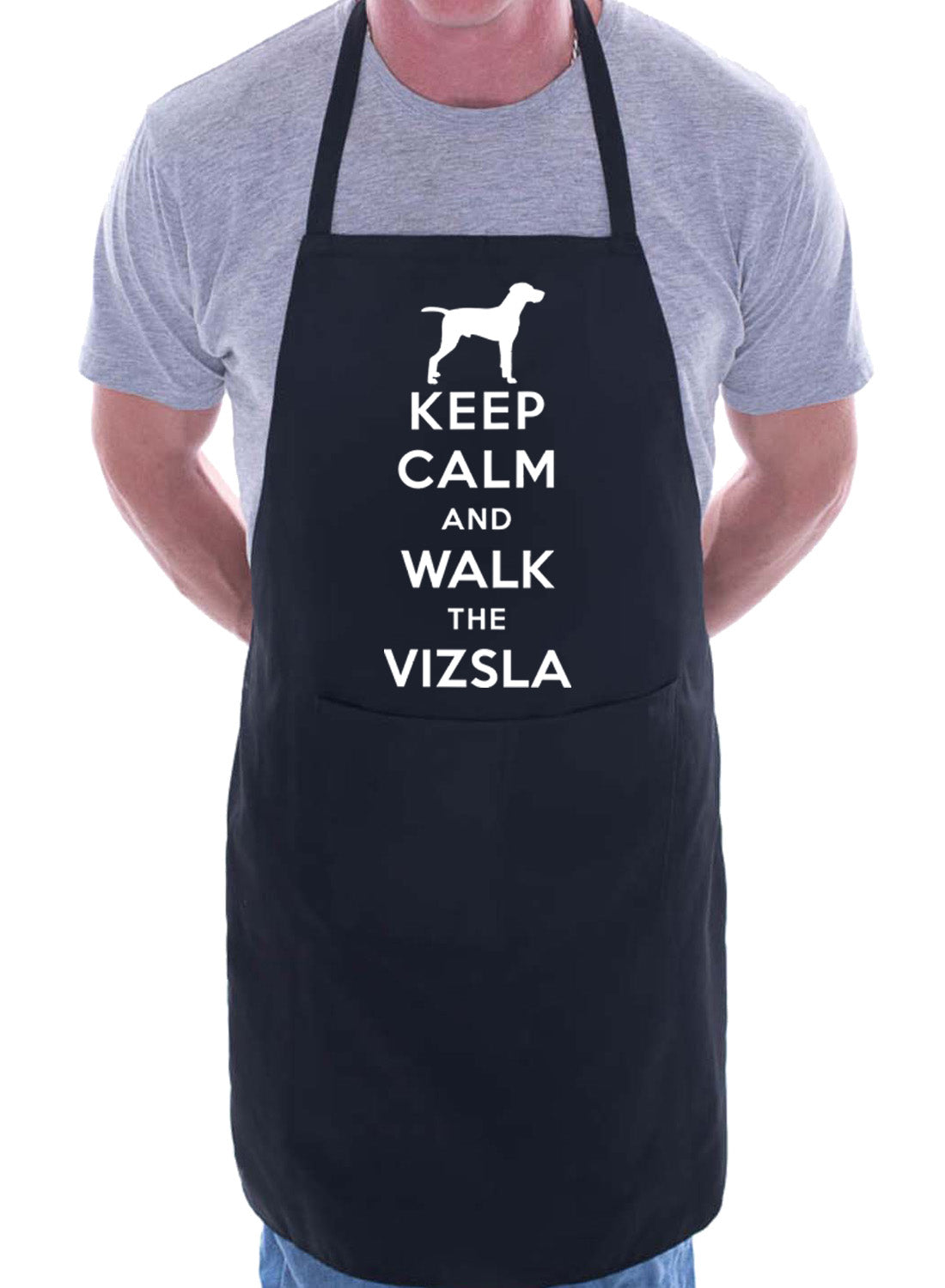 Keep Calm and Walk The Visla Dog Funny BBQ Novelty Cooking Apron