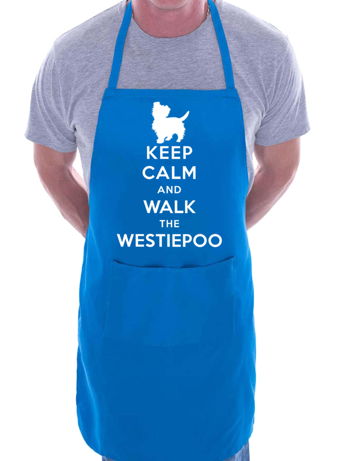 Keep Calm and Walk The Westiepoo Dog Funny BBQ Novelty Cooking Apron
