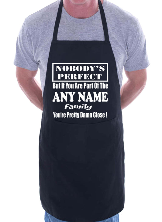 Mens Personalised Apron BBQ Any Surname Fathers Day Gift Present Funny