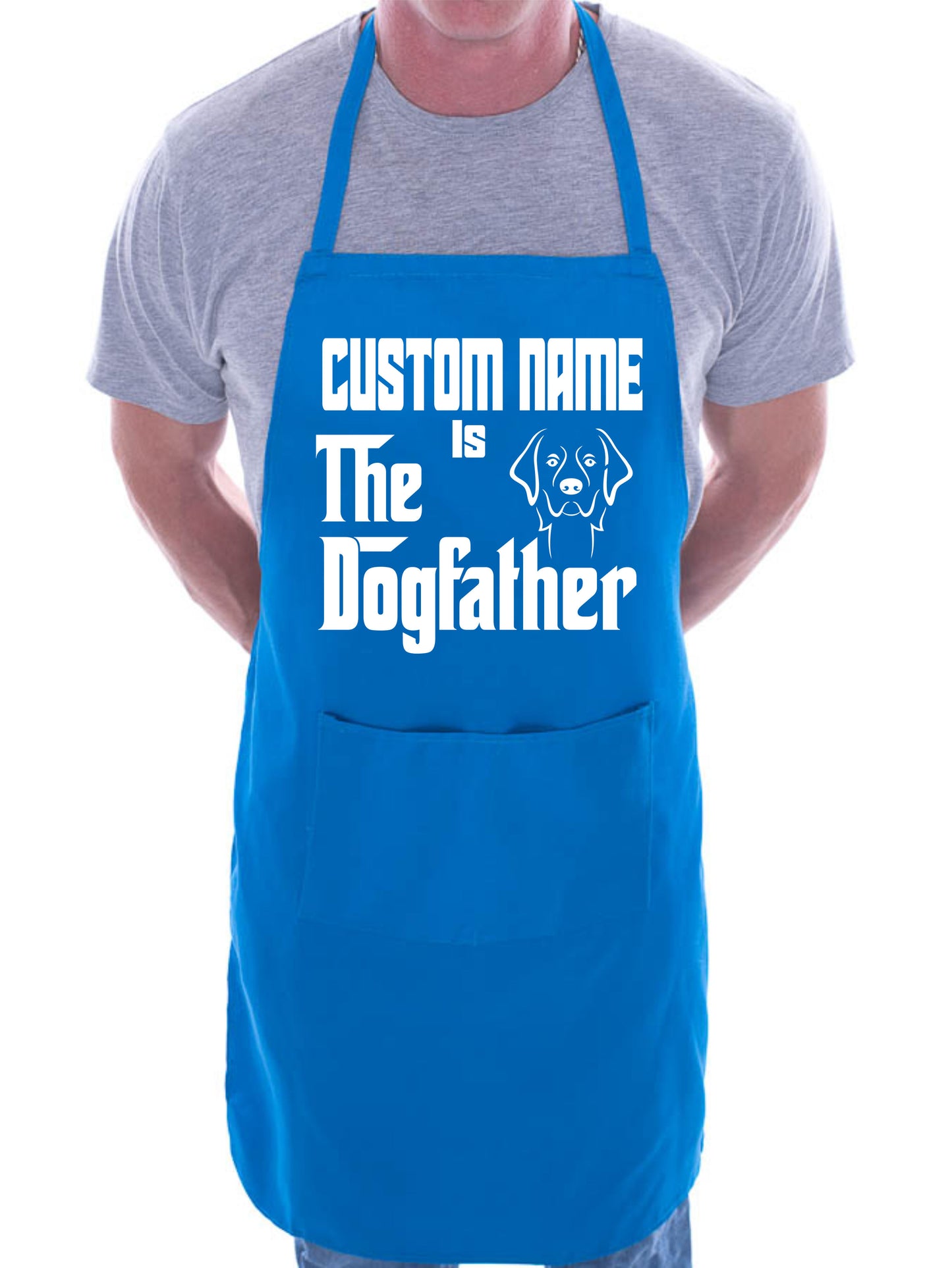 The Dogfather Apron Custom Name Pet Lover Gift Personalised BBQ Dog Lover