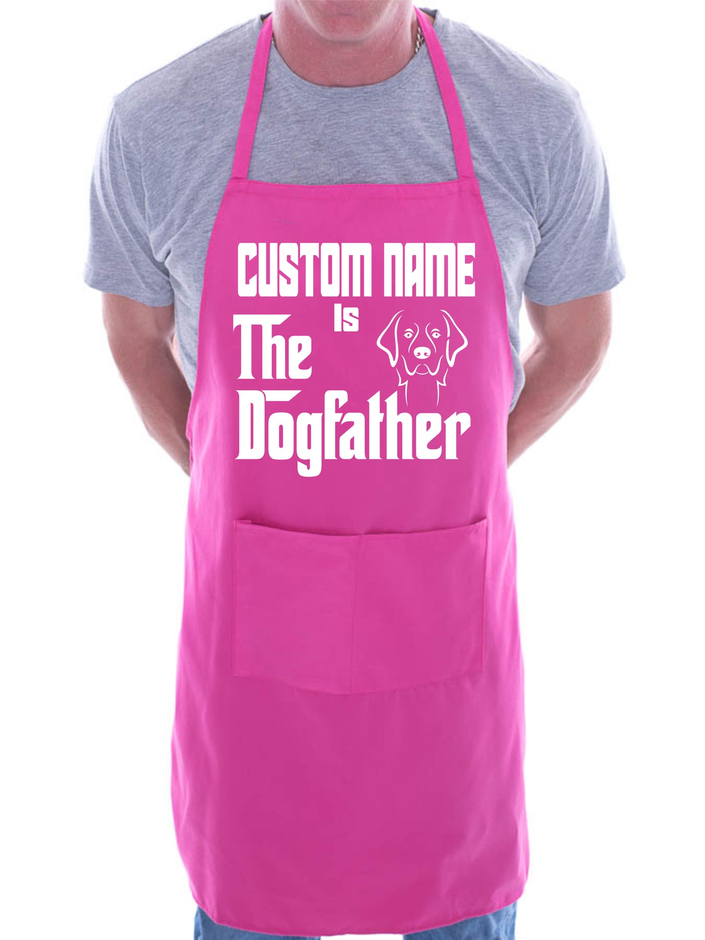 The Dogfather Apron Custom Name Pet Lover Gift Personalised BBQ Dog Lover