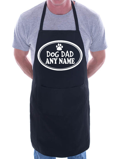 Dog Dad Apron Any Name Pet Lover Gift Adult Personalised BBQ Dog Lover
