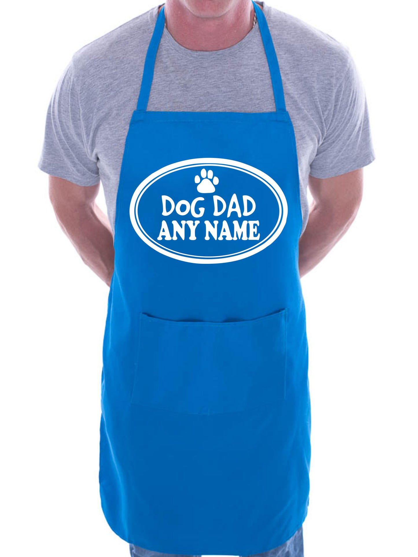 Dog Dad Apron Any Name Pet Lover Gift Adult Personalised BBQ Dog Lover
