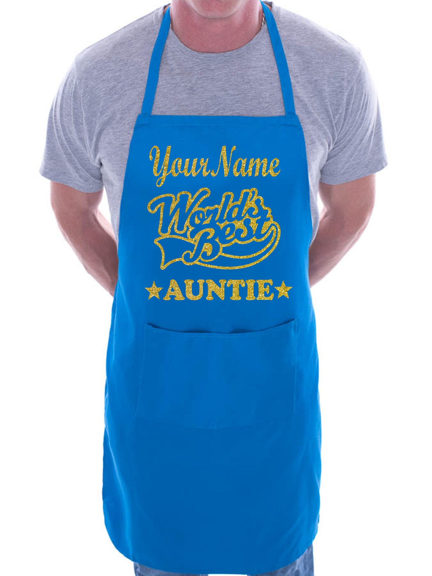 Birthday Gift Adult Funny Personalised World's Best Auntie Apron Your Name