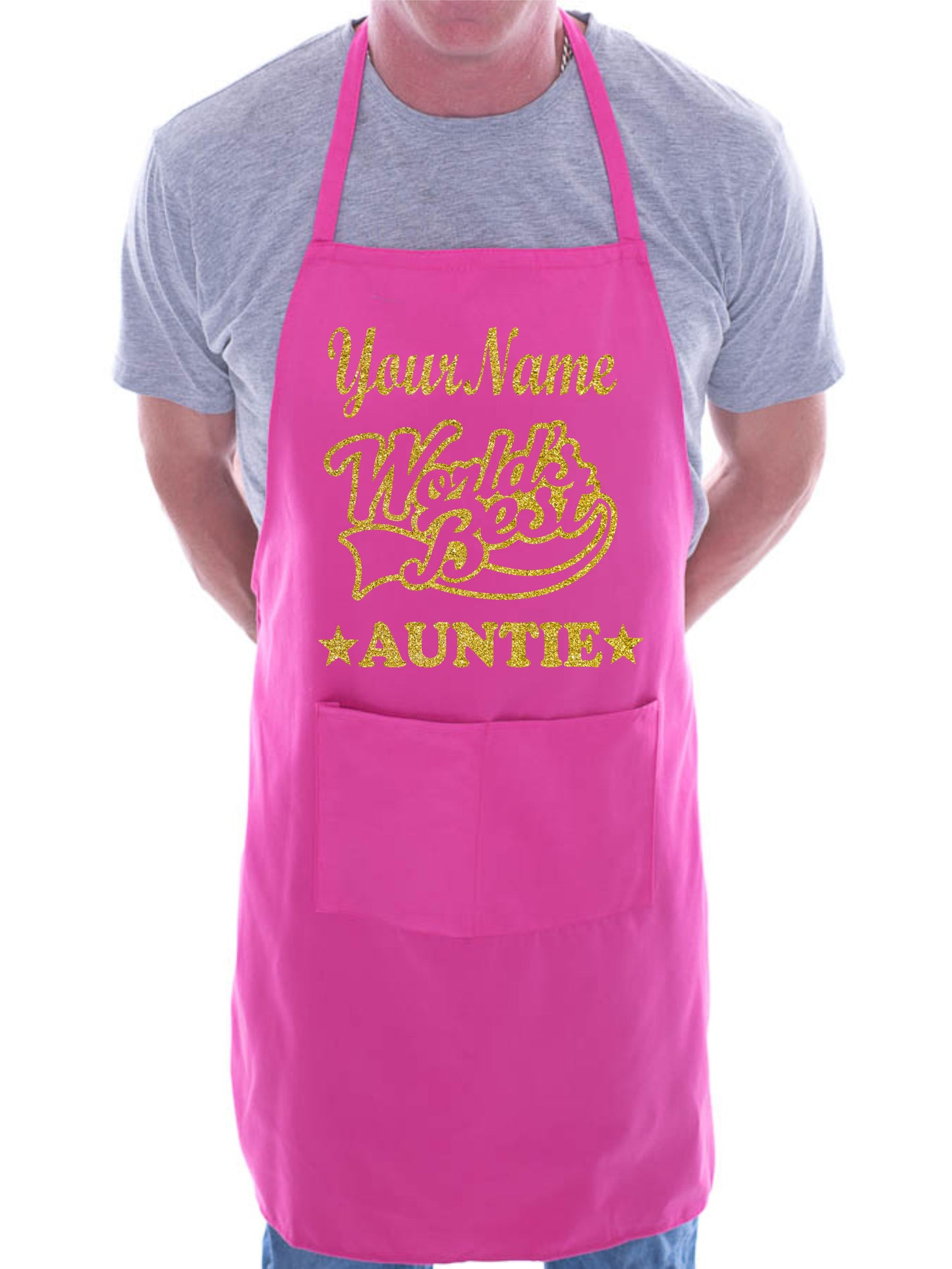 Birthday Gift Adult Funny Personalised World's Best Auntie Apron Your Name