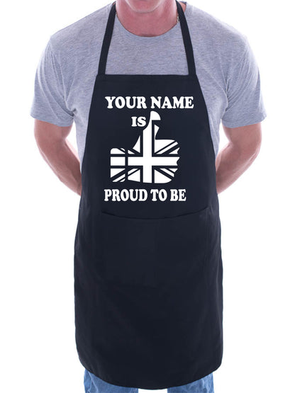 Birthday Gift Union Jack Personalised Proud To Be Apron Your Name