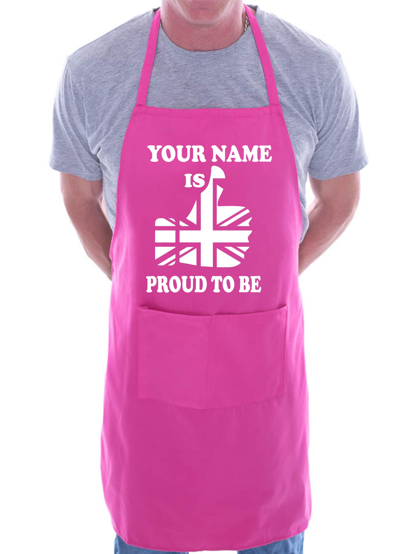 Birthday Gift Union Jack Personalised Proud To Be Apron Your Name