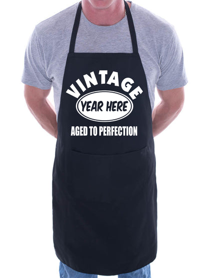 Birthday Year Apron Year Here Birthday Gift Personalised Birth Year