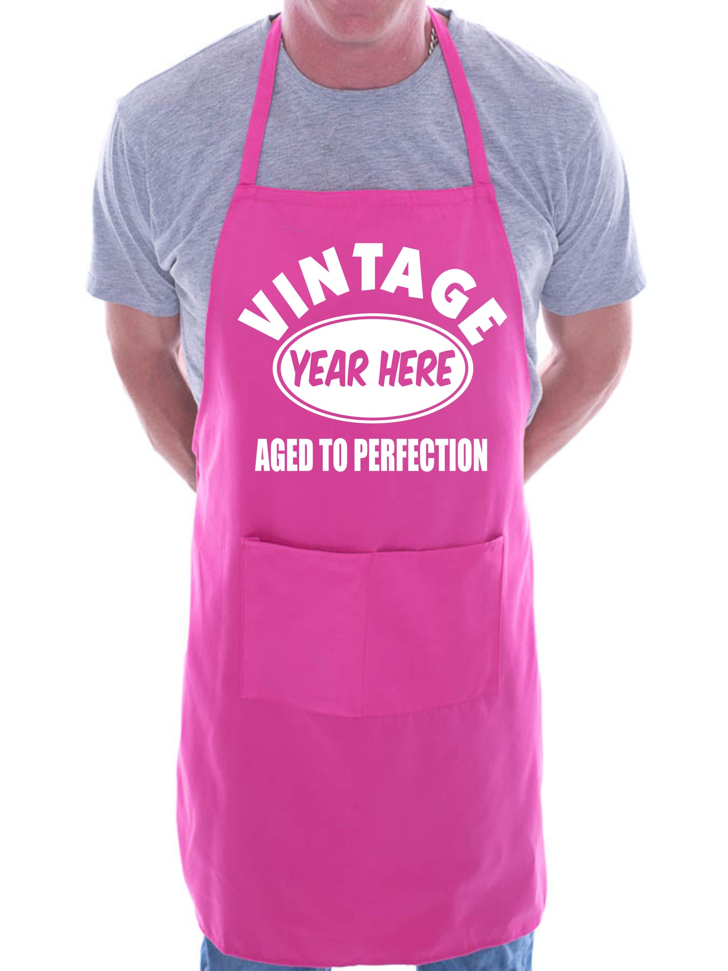 Birthday Year Apron Year Here Birthday Gift Personalised Birth Year