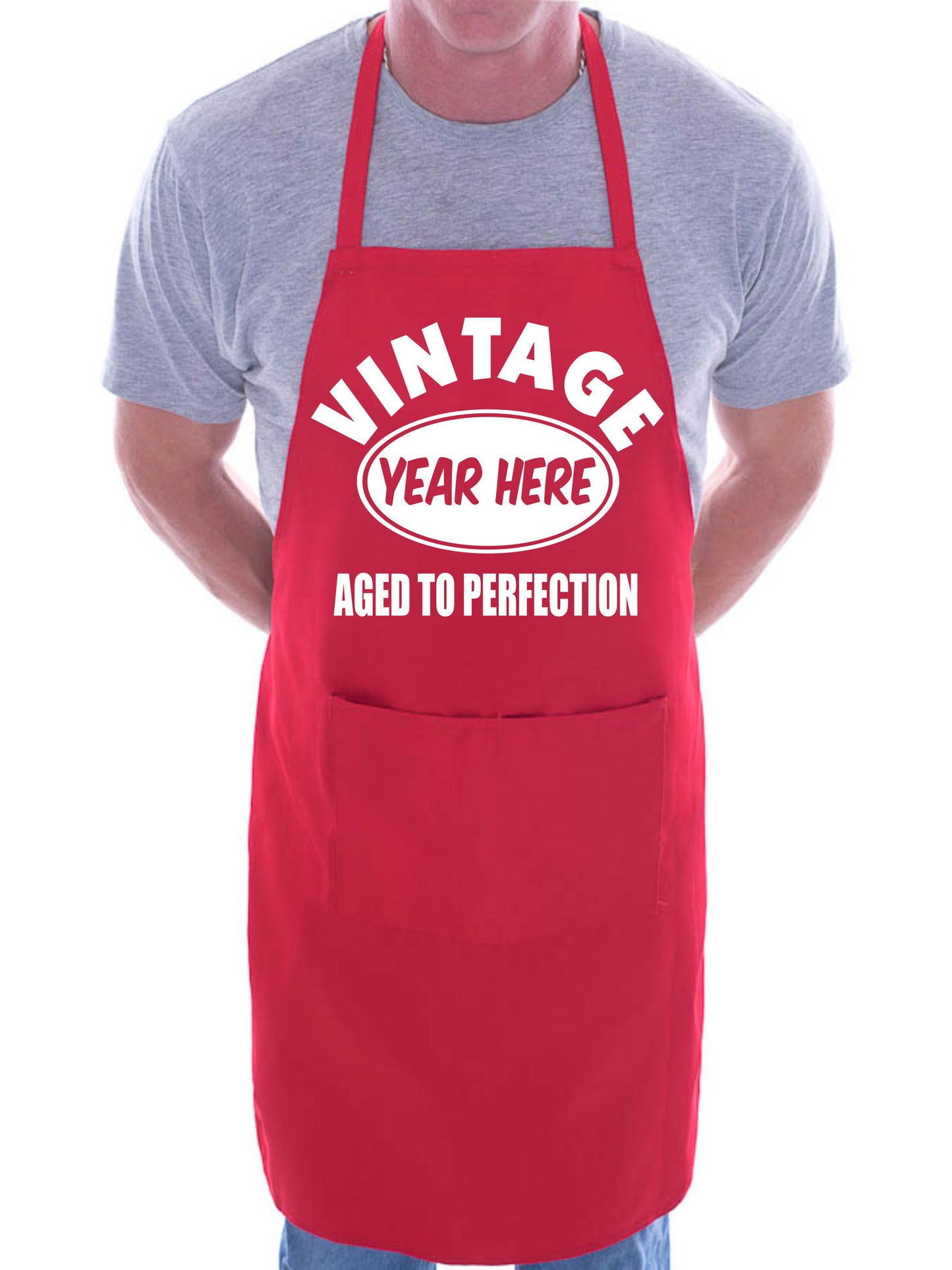 Birthday Year Apron Year Here Birthday Gift Personalised Birth Year