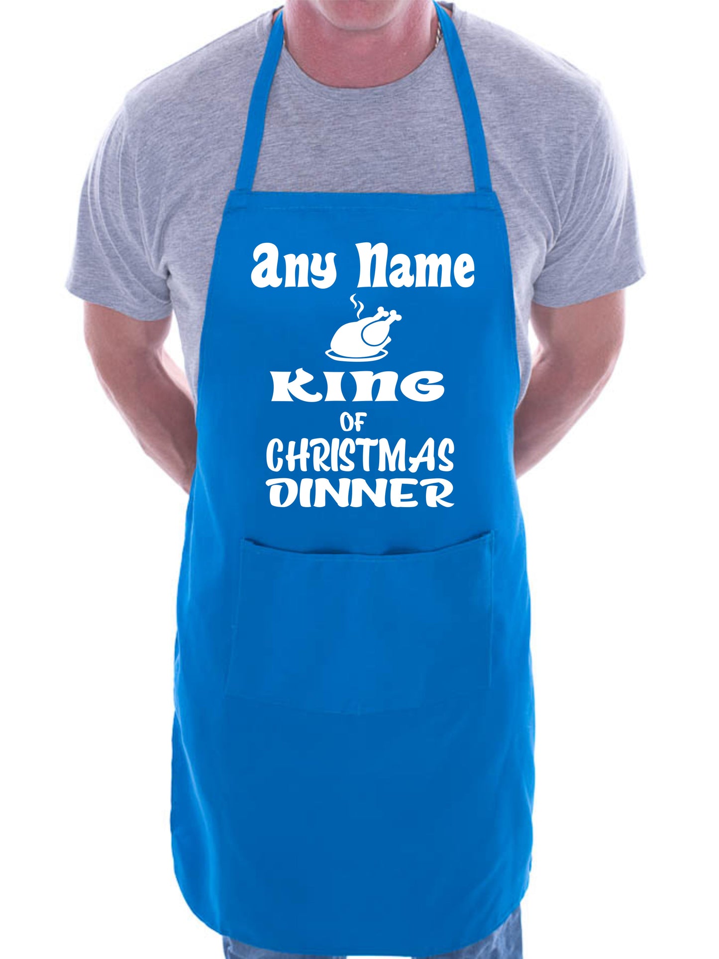 Any Name King Of Christmas Apron Any Name Xmas Gift Adult Personalised BBQ