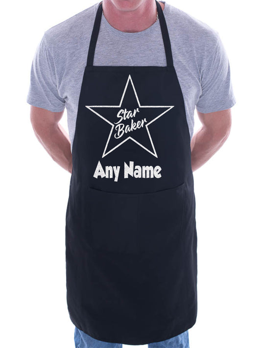 Star Baker Apron Any Name Here Birthday Gift Personalised BBQ