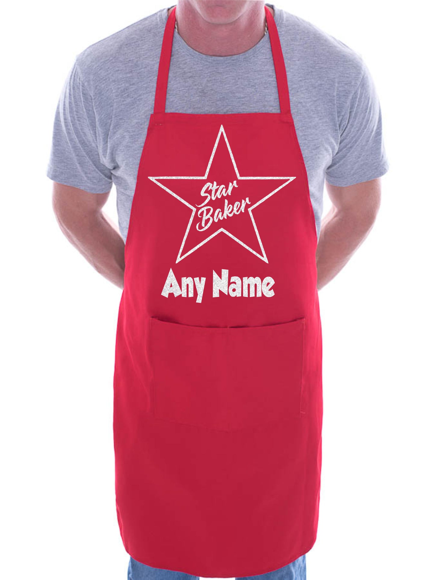 Star Baker Apron Any Name Here Birthday Gift Personalised BBQ