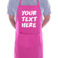 Personalised Apron Your Text Here Any Name Any Words BBQ Cooking Blue