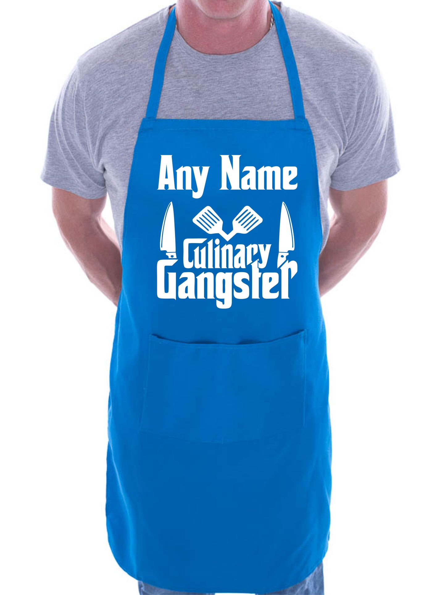 Personalise Your own Apron Culinary Gangster Your Name Here BBQ Cooking