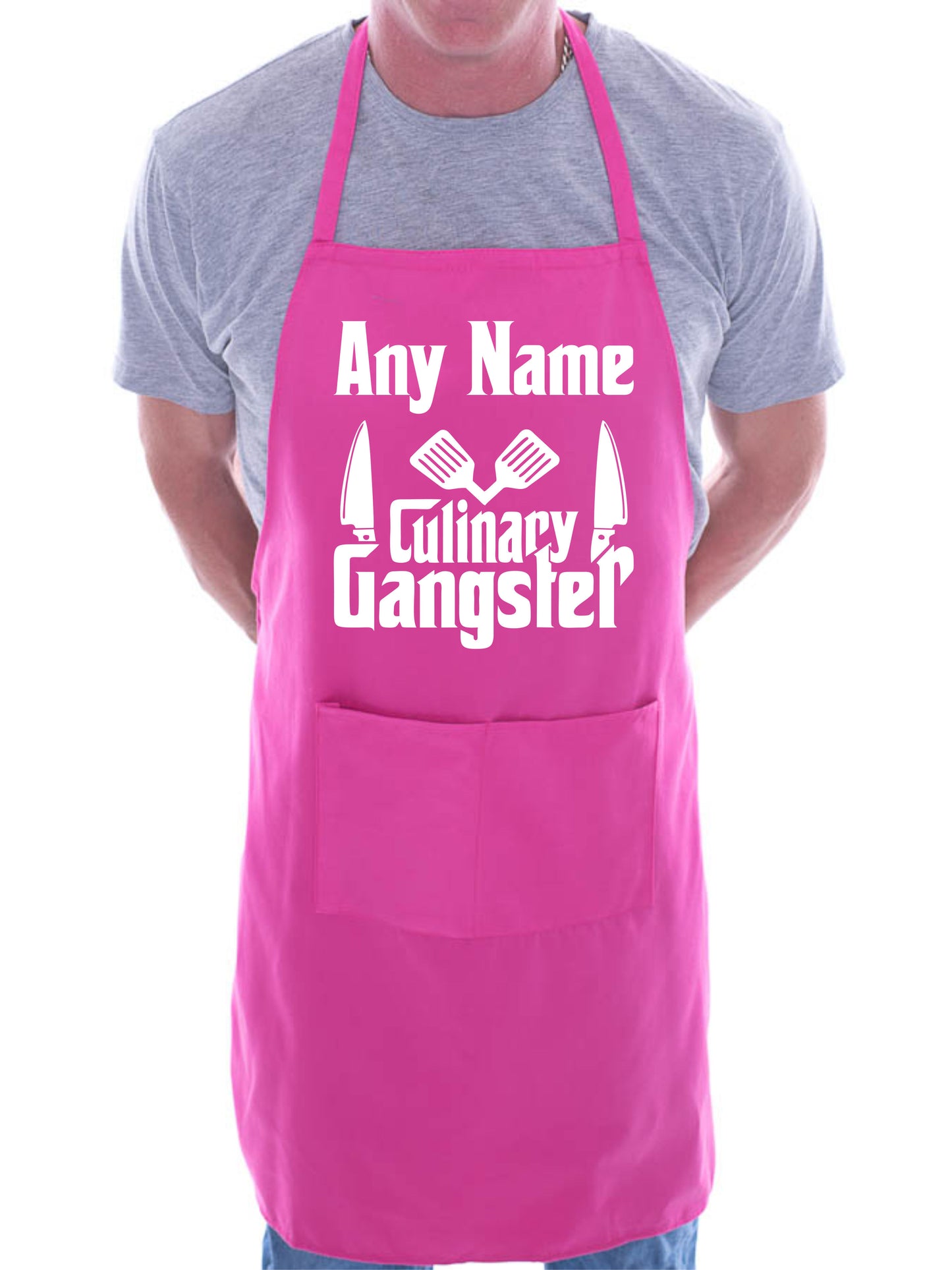 Personalise Your own Apron Culinary Gangster Your Name Here BBQ Cooking