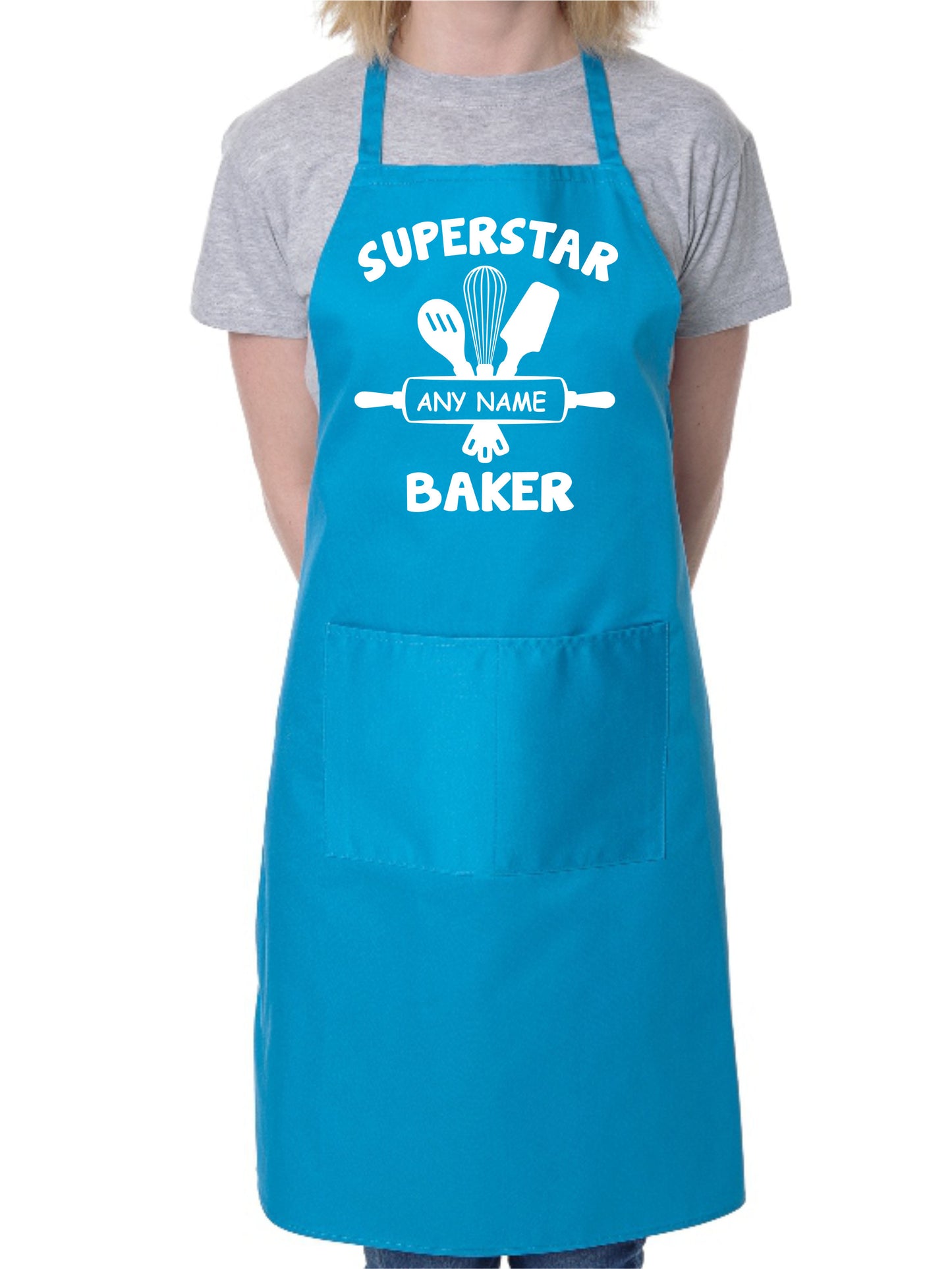 Personalise This Apron Superstar Baker Your Name Here BBQ Cooking