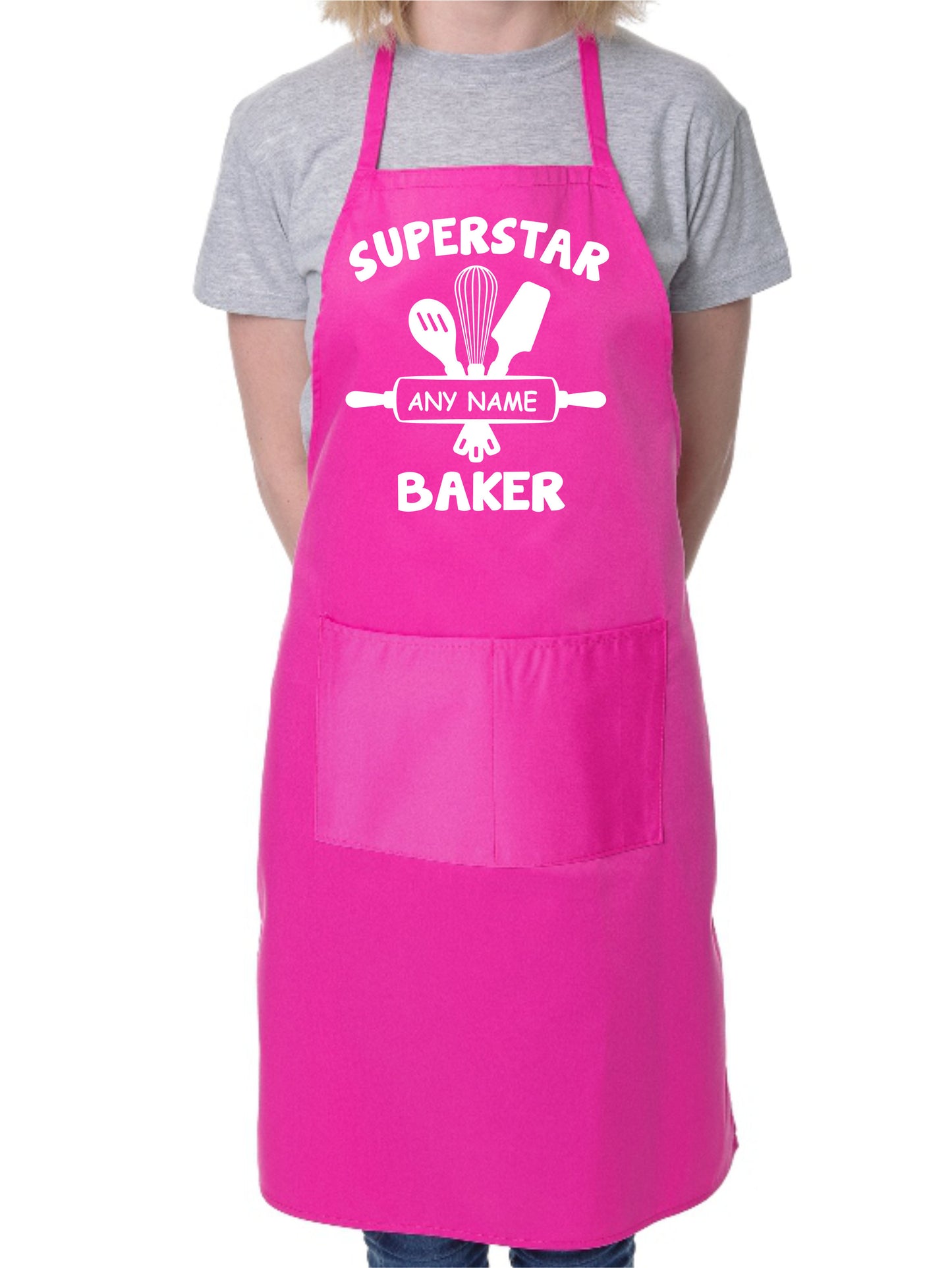 Personalise This Apron Superstar Baker Your Name Here BBQ Cooking