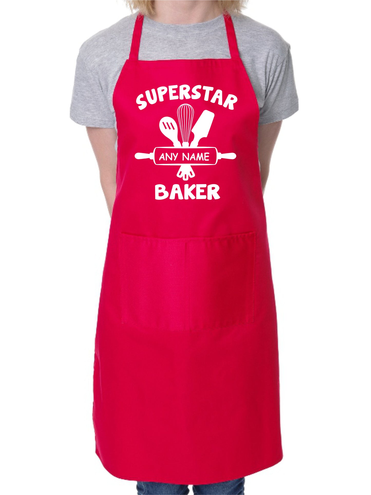 Personalise This Apron Superstar Baker Your Name Here BBQ Cooking