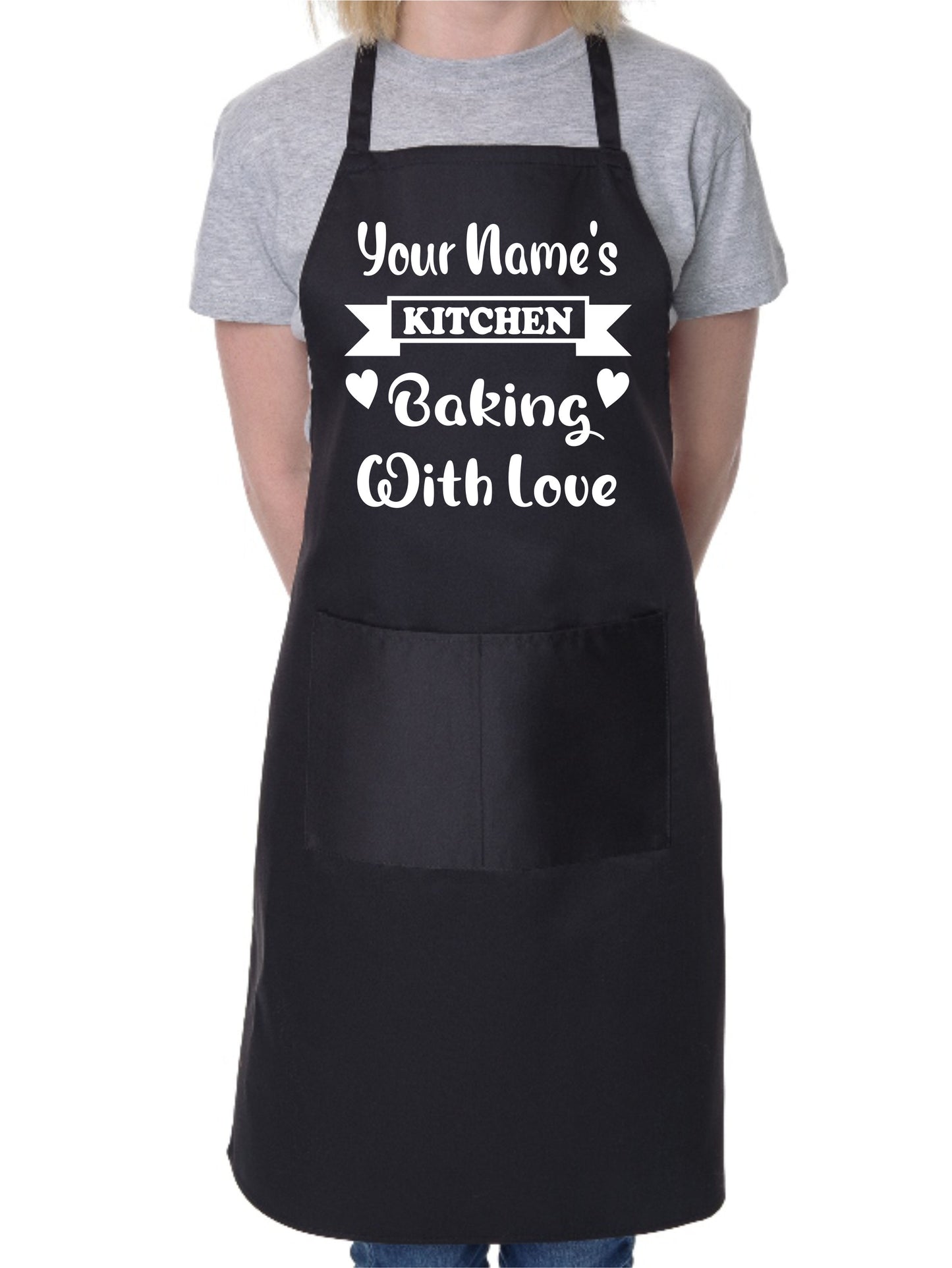 Customise This Apron Baking With Love your Name Here Baking Cooking