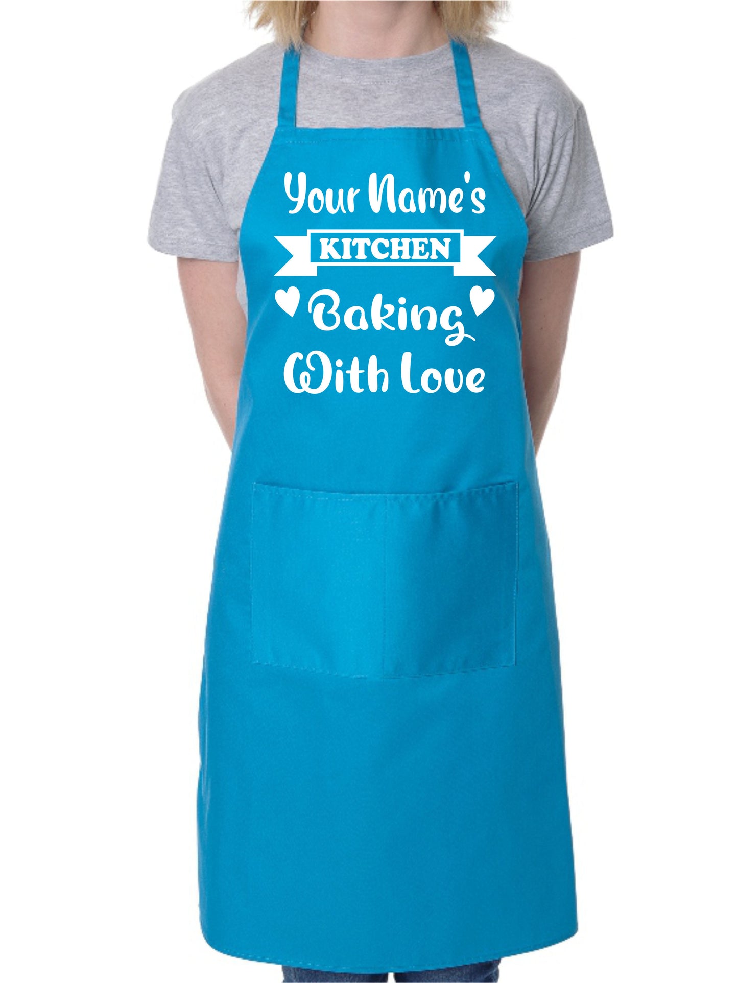 Customise This Apron Baking With Love your Name Here Baking Cooking