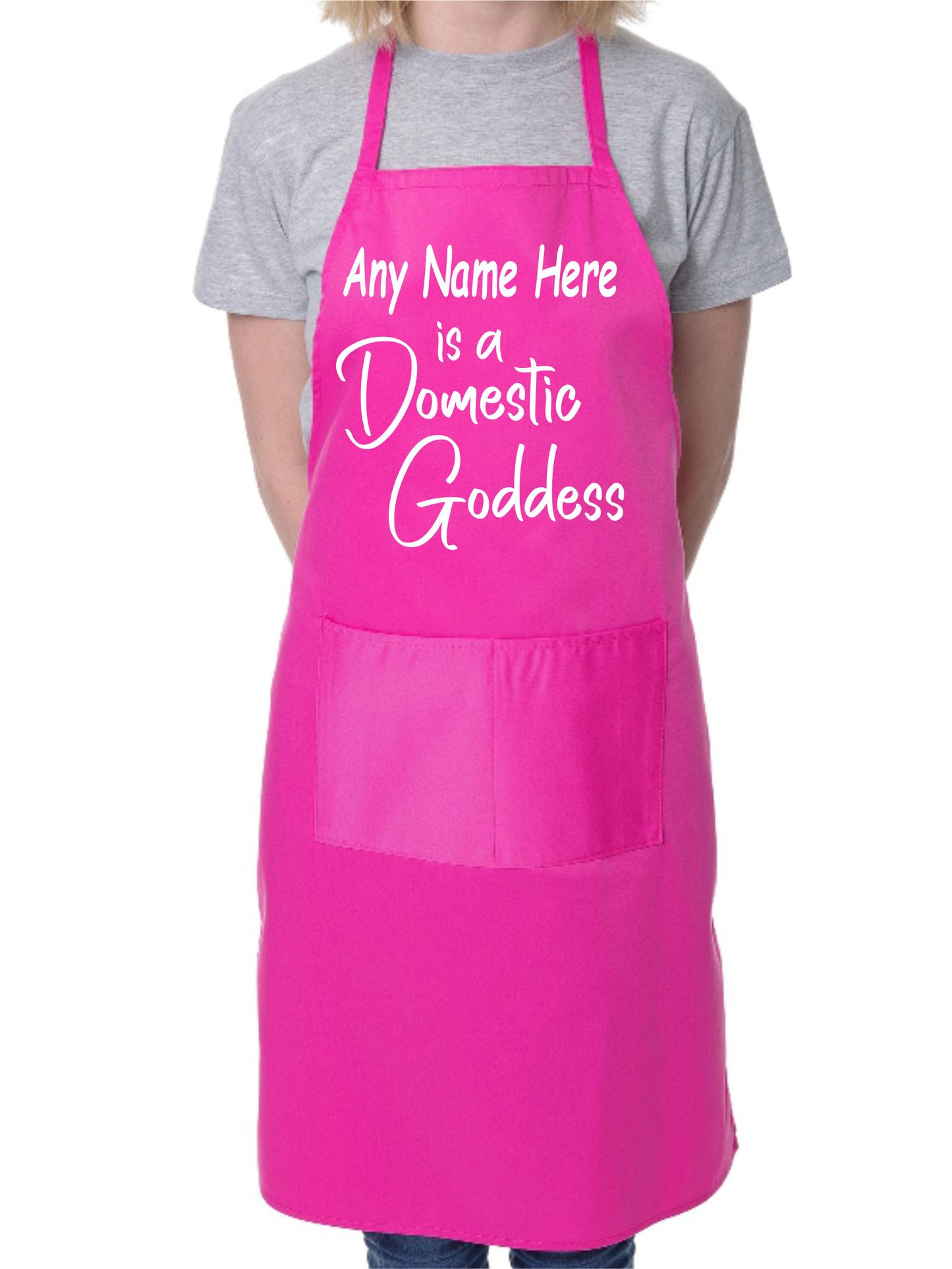 Domestic Goddess Personalised Apron Add Name Here Baking Cooking Apron